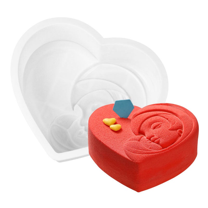 Good Time Manufacturers Silicone Mold 3 Italian Same Mousse Mold Suit Diy Heart-Shaped Foot Cake Mold - Image 4