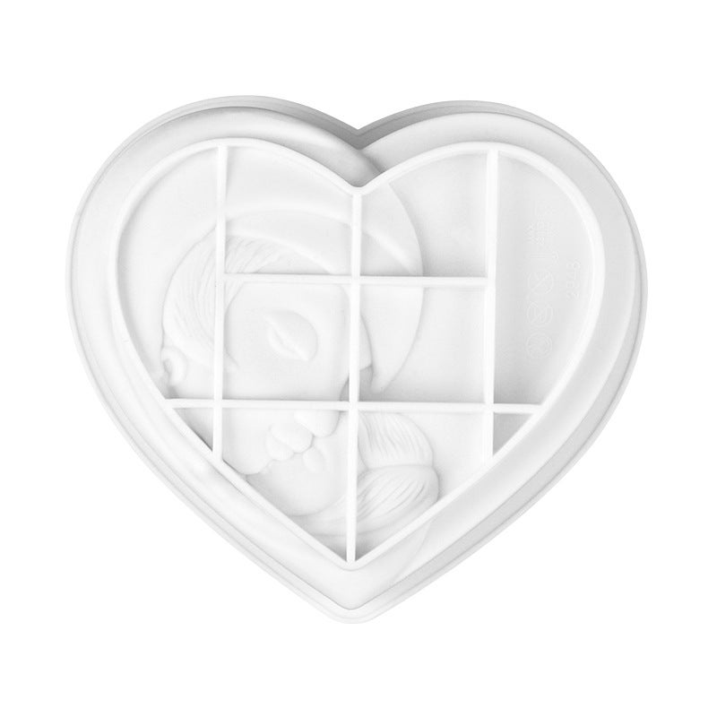 Good Time Manufacturers Silicone Mold 3 Italian Same Mousse Mold Suit Diy Heart-Shaped Foot Cake Mold - Image 1