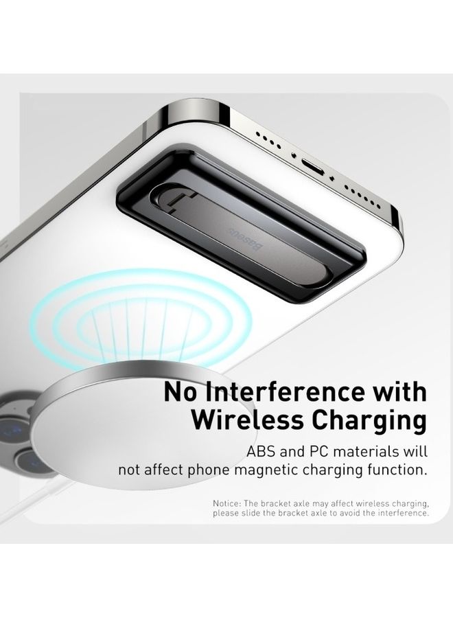 NIBEMINENT Thin Kickstand For Cell Phone Case Horizontal Vertical Desk Stand Holder Accessories iPhone 14 13 12 11 SE Mini Pro Max Galaxy S22 S21 S20 Fe Ulra And Any Cellphone Black  - Image 4