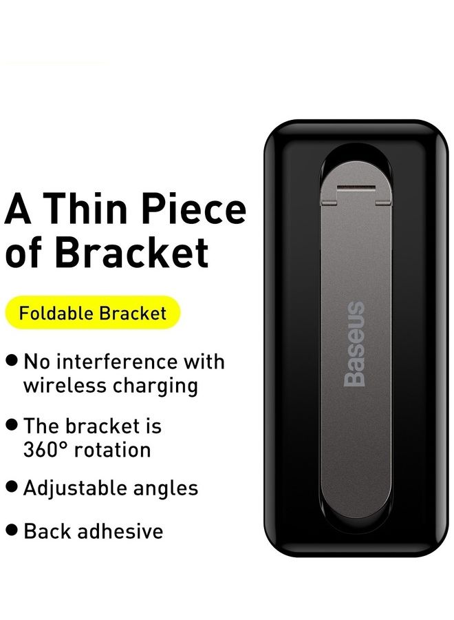NIBEMINENT Thin Kickstand For Cell Phone Case Horizontal Vertical Desk Stand Holder Accessories iPhone 14 13 12 11 SE Mini Pro Max Galaxy S22 S21 S20 Fe Ulra And Any Cellphone Black  - Image 3