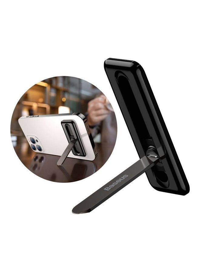 NIBEMINENT Thin Kickstand For Cell Phone Case Horizontal Vertical Desk Stand Holder Accessories iPhone 14 13 12 11 SE Mini Pro Max Galaxy S22 S21 S20 Fe Ulra And Any Cellphone Black  - Image 2