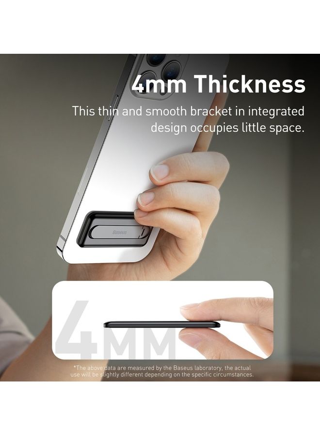 NIBEMINENT Thin Kickstand For Cell Phone Case Horizontal Vertical Desk Stand Holder Accessories iPhone 14 13 12 11 SE Mini Pro Max Galaxy S22 S21 S20 Fe Ulra And Any Cellphone Black  - Image 5