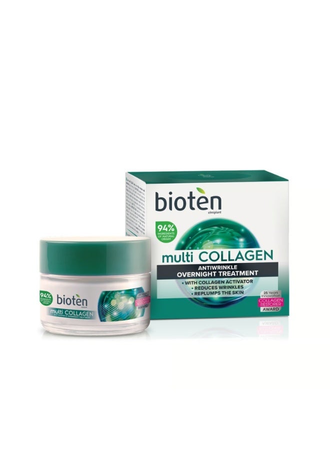 bioten Multi-Collagen Antiwrinkle Overnight Treatment 50ml - Image 1