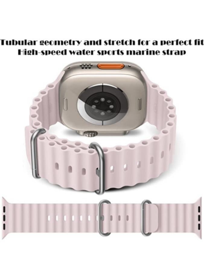 Sport New Silicone Band Compatible with Apple Watch Ultra Ocean 42/44/45/49mm Strap for iWatch Series Ultra 8 7 6 5 SE - Image 3