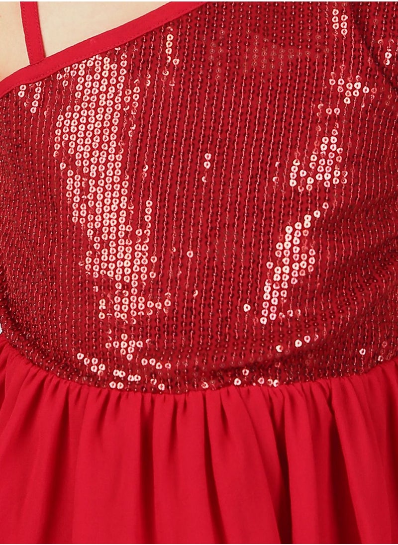 THE VANCA - Kids Sequin Tiered Dress - Image 1