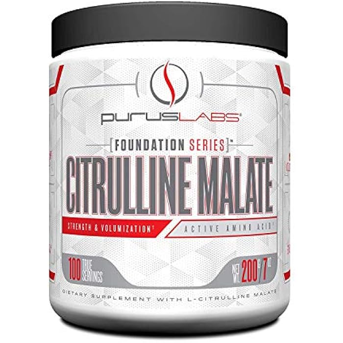 Purus Labs Foundation Series Citrulline Malate Powder | Active Amino Acid L-Citrulline | Strength, Volume, & Recovery | 100 Servings (Unflavored) - Image 1
