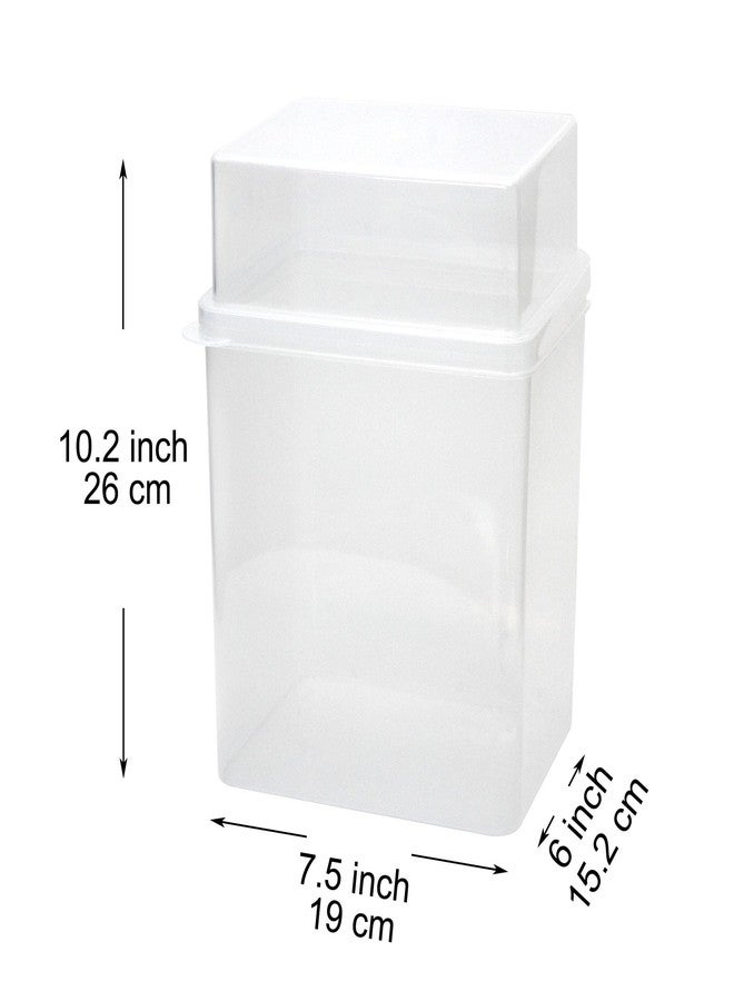 Youngever 2 Pack Plastic Sugar Keeper 5LB, Clear Flour Storage Container, Large Plastic Food Storage Containers - Image 2