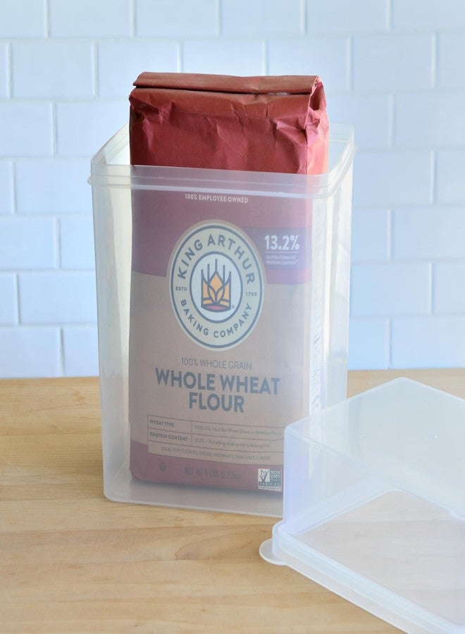 Youngever 2 Pack Plastic Sugar Keeper 5LB, Clear Flour Storage Container, Large Plastic Food Storage Containers - Image 3