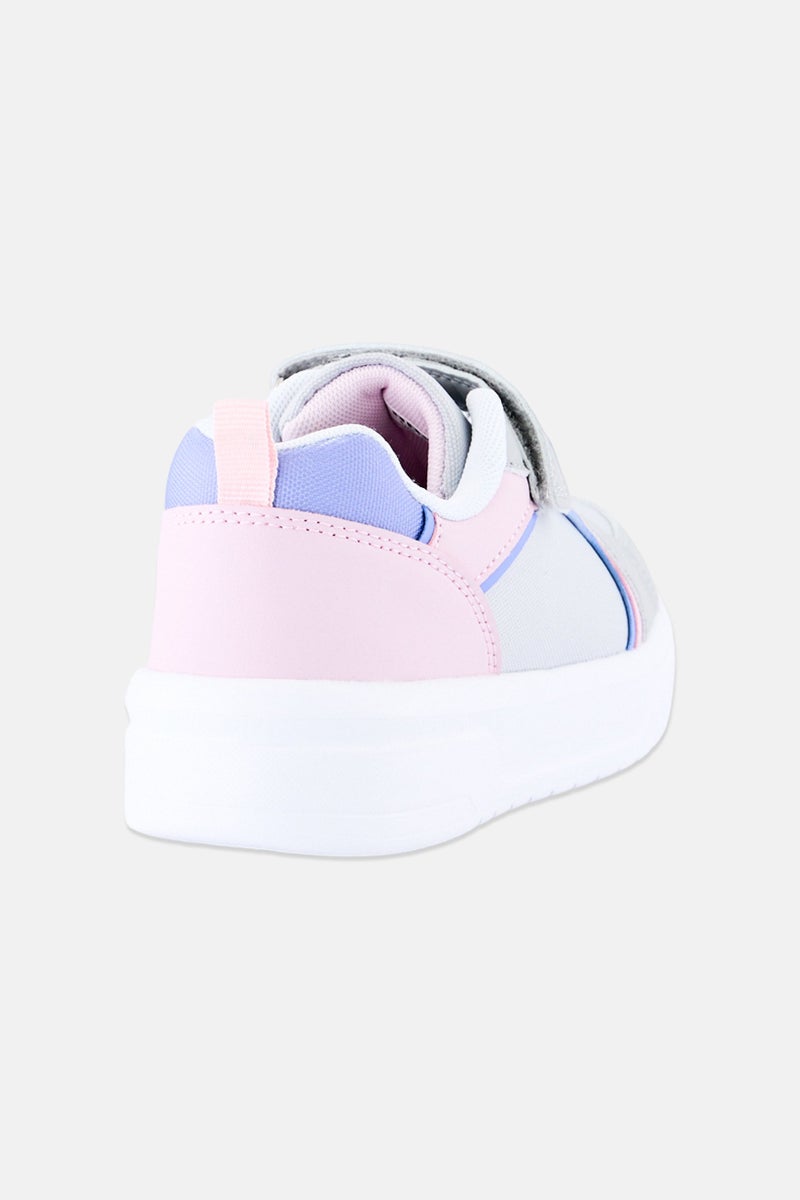 RBX Kids Girl Velcro Closure Outdoor Shoes, Light Grey - Image 2