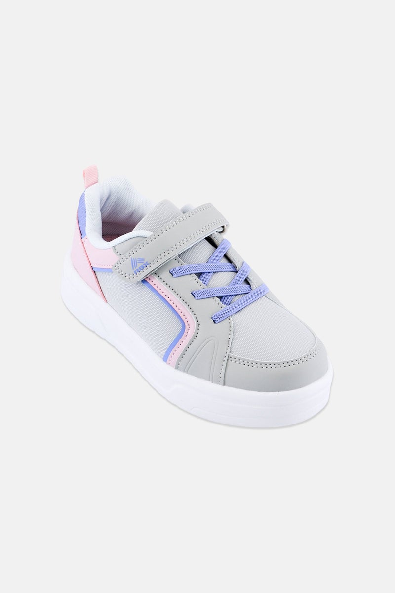 RBX Kids Girl Velcro Closure Outdoor Shoes, Light Grey - Image 1