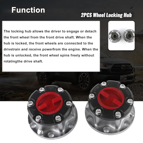 koxuyim كوكوييم 2 قطع أقفال العجلات زوج من محور العجلة لسيارة تويوتا بيك أب 1986-1995 4Runner 1993-1994 T100 1987-1989 فان بديل 43508-35050/43509-35050 - Image 4