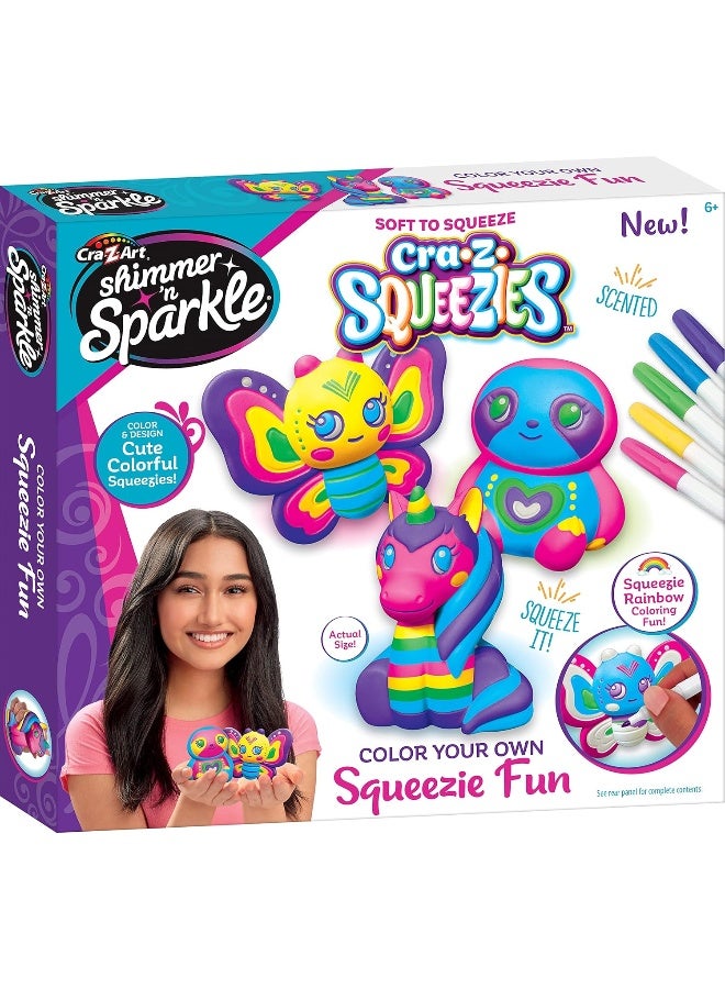 Shimmer N Sparkle مجموعة كرازي آرت شيمر 'ن سباركل كرا-زي-سكويسييز لون بنفسك سكويسييز كيت - Image 1