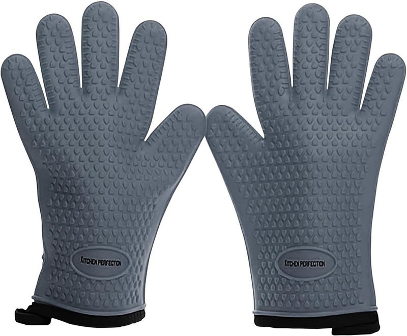 Kitchen perfection Silicone Smoker Oven Gloves For Women -Extreme Heat Resistant BBQ Gloves -Handle Hot Food Right on Your Smoker Grill Fryer|Waterproof Oven Mitts Grill Gloves |Superior Set+3 Bonuses - Image 1