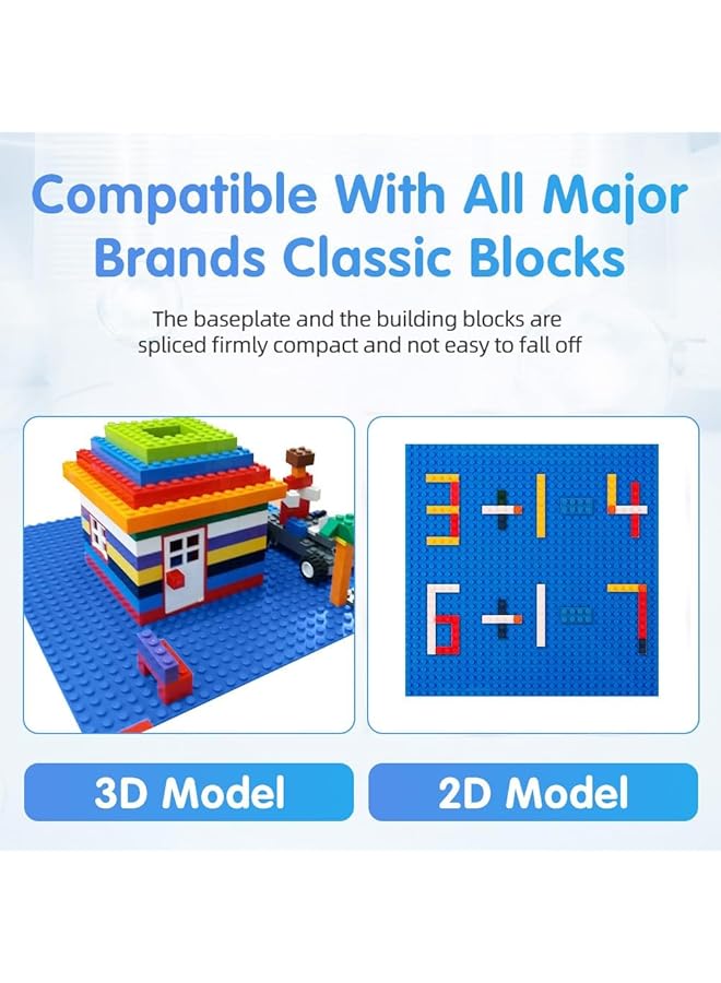 KASTWAVE Classic Baseplates 4 Pack Square 32X32 Stud Building Base 10"×10" Large Building Board Base Plates 100% Compatible With All Major Brands Build And Display Board Set - Image 4