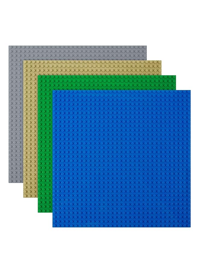KASTWAVE Classic Baseplates 4 Pack Square 32X32 Stud Building Base 10"×10" Large Building Board Base Plates 100% Compatible With All Major Brands Build And Display Board Set - Image 1