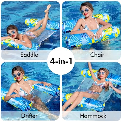CLPCLP Inflatable Pool Floats Adult2 Pack MultiPurpose Pool Float Water HammockPool Float ChairSwimming Pool RaftPool Hammock Floaties for Adults Beach Vacation Essentials - Image 3
