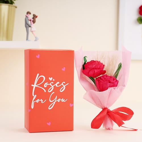 Oye Happy - Love You Surprise Reveal Hamper | Magical Self-Opening Gift Box with 8 Romantic Surprises | Hamper with Candles, Roses, Easel, Teddy & Love Keepsakes - Image 3