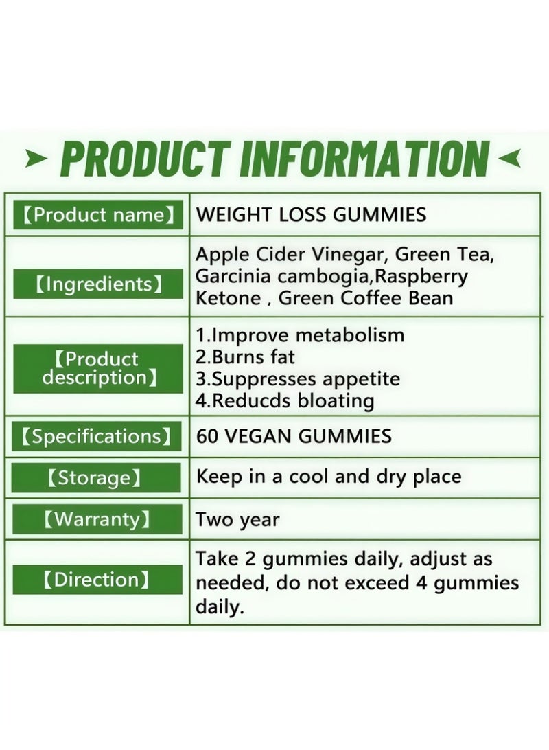 Daynee Keto+ACV Weight Loss Gummies 60 Vegan Gummies - Plant-Based Apple Cider Vinegar Supplement to Improve Metabolism, Burn Fat, Suppress Appetite & Reduce Bloating - Image 4