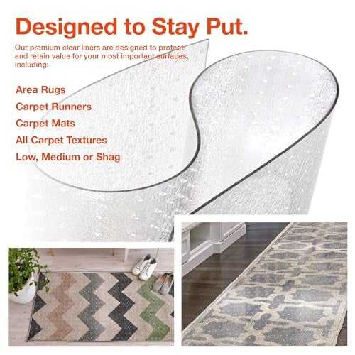 ExactMade - Clear Carpet Runner, USA Made, Safe, 24 x 36 Inch, 2mm Thick Cleated Vinyl, Clear Floor Runner Roll for Carpet Protection, Plastic Area Rug for Doorway Floor - Image 5