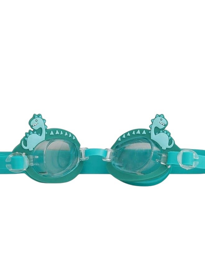 Yellow Bee Charming Dino-Themed 3D Swimming Goggles with Fun Spike Design for Boys, Green - Image 4