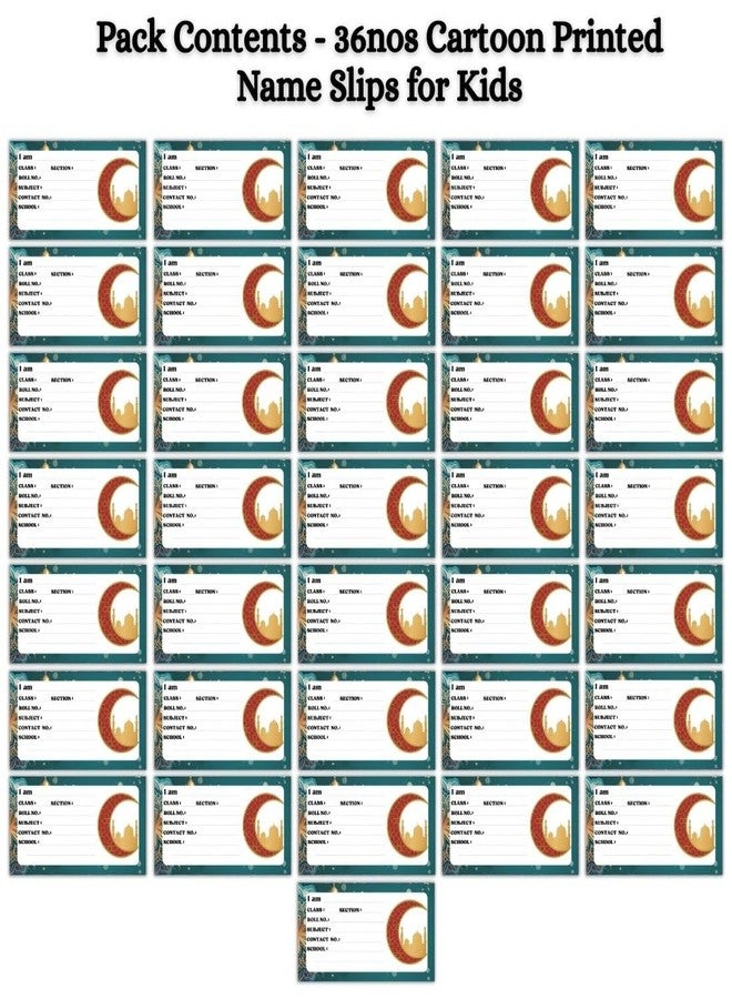 AanyaCentric 36 Pieces Name Sticker for Kid | 4 x 2 inch | Self Fill in Sticky Labels for Book Register Copy - Image 2