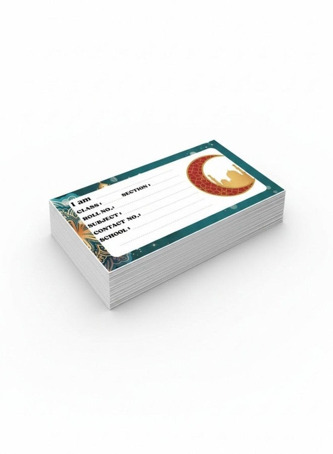 AanyaCentric 36 Pieces Name Sticker for Kid | 4 x 2 inch | Self Fill in Sticky Labels for Book Register Copy - Image 1