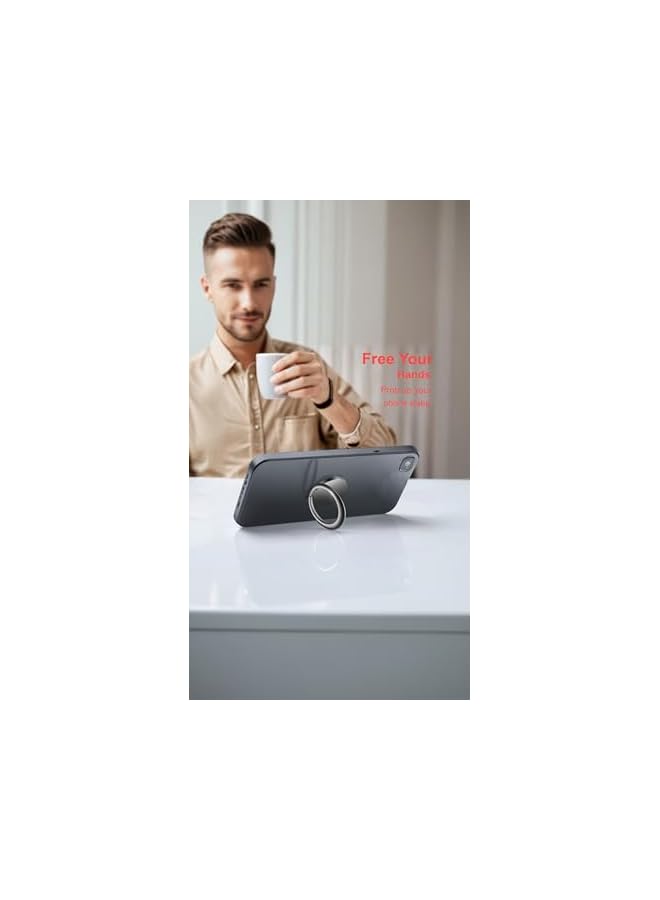 Green Tiger Rotating Metal Finger Grip Stand - Adjustable 360° Cell Phone Ring Holder for Magnetic Car Mount (Black) - Image 2