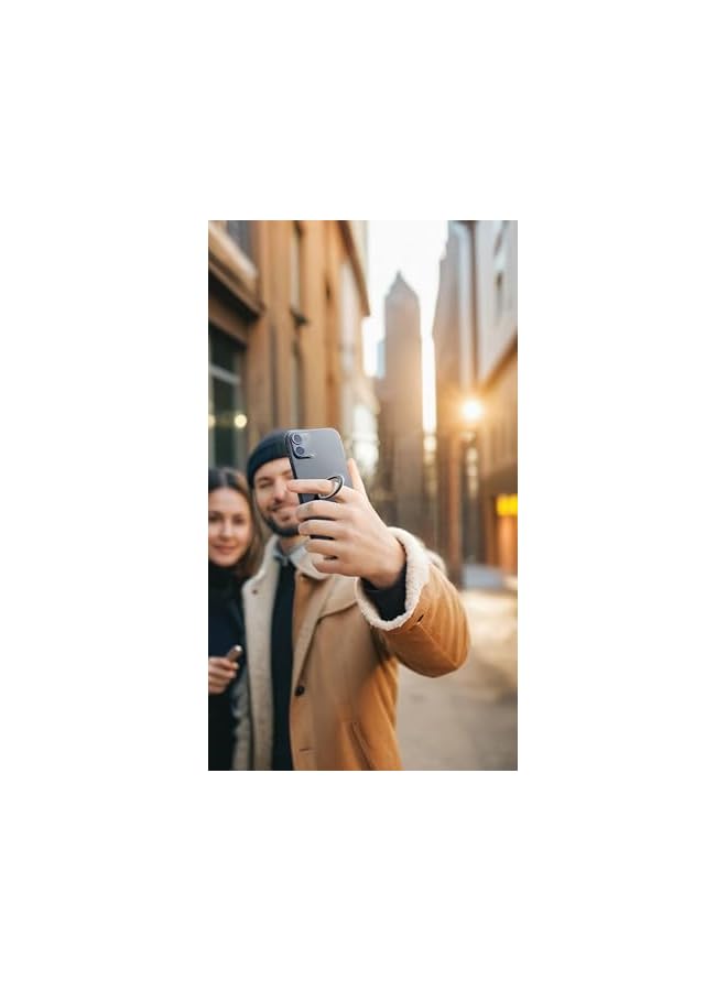 Green Tiger Rotating Metal Finger Grip Stand - Adjustable 360° Cell Phone Ring Holder for Magnetic Car Mount (Black) - Image 4