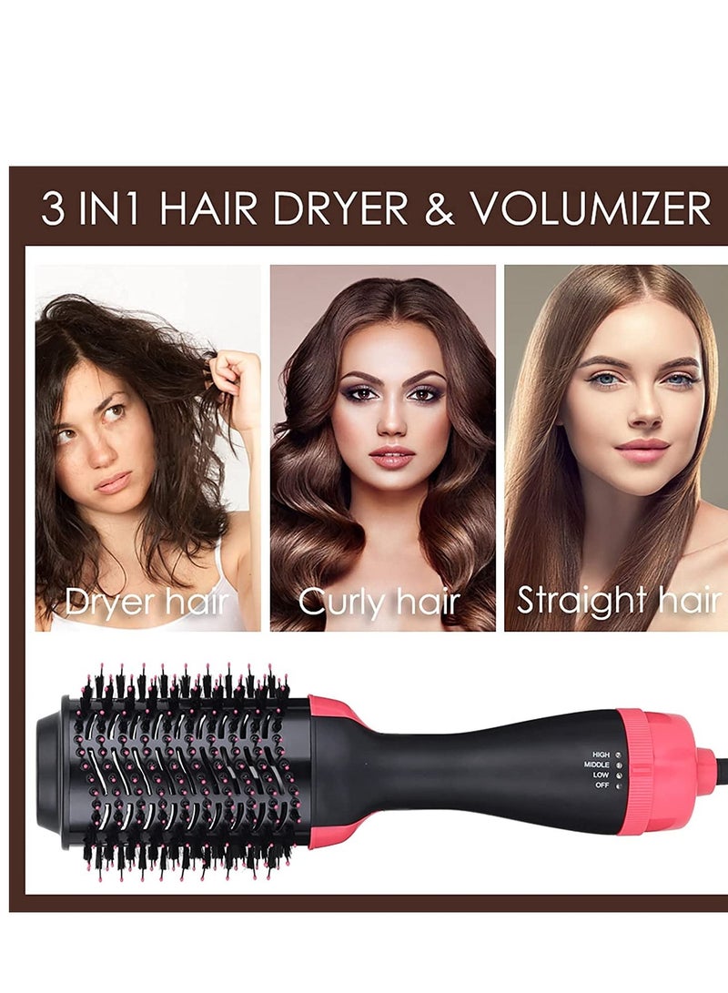 One Step Hair Dryer and Volumizer, M Meraif 3 in 1 Hot Air Brush Hair Dryer Brush Anti-scald Negative Ion Hair Straightener Brush Comb Curler Styler for All Hair Types - Image 2