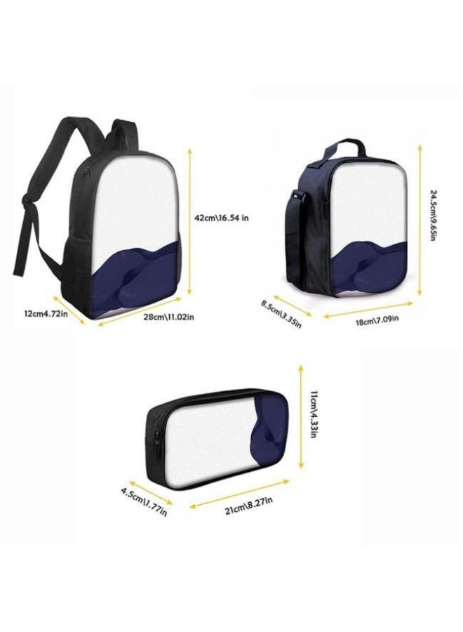 general Common universal printed backpack - three-piece backpack combination (available for students, children, friends on outings, mountain climbing, etc.) - 10 - Image 3