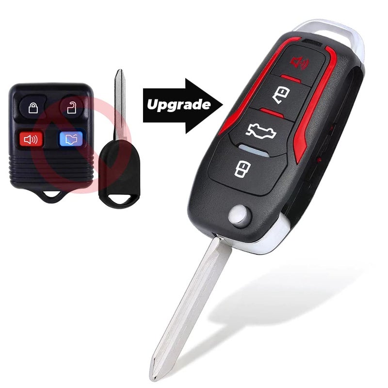 Keymall keyless Entry Replacement Car Key Fob Remote Transmitter 4D63 for Ford Lincoln Mercury CWTWB1U345