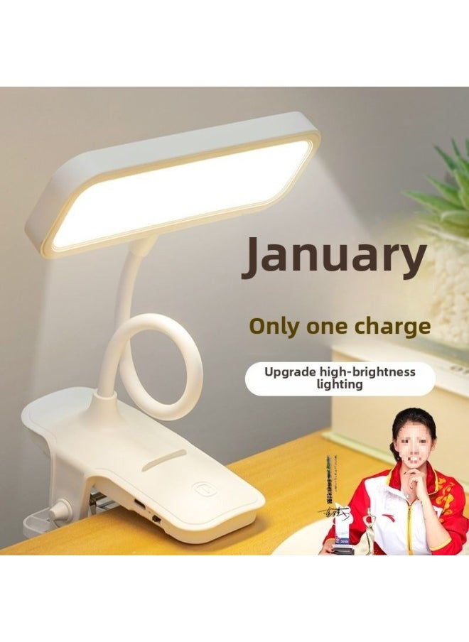 Generic - Rechargeable Led Clip-on Adjustable Eye Protection Desk Lamp Bedroom Work Lamp Reading Study Desk Lamp Dormitory College Student Lamp-Color:Luxurious 99000 Dimming And Color Adjustment + Super Long Battery Life - National Aa Grade - High Efficiency Eye Protection - Image 1