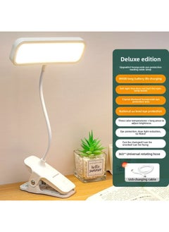 Rechargeable Led Clip-on Adjustable Eye Protection Desk Lamp Bedroom Work Lamp Reading Study Desk Lamp Dormitory College Student Lamp-Color:Luxurious 99000 Dimming And Color Adjustment + Super Long Battery Life - National Aa Grade - High Efficiency Eye Protection