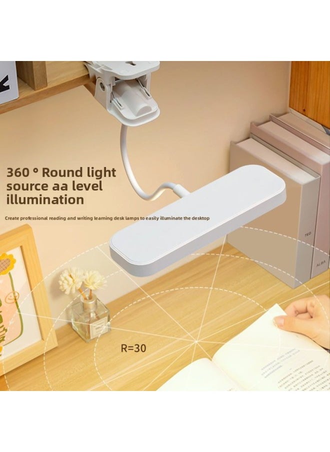 Generic - Rechargeable Led Clip-on Adjustable Eye Protection Desk Lamp Bedroom Work Lamp Reading Study Desk Lamp Dormitory College Student Lamp-Color:Luxurious 99000 Dimming And Color Adjustment + Super Long Battery Life - National Aa Grade - High Efficiency Eye Protection - Image 1