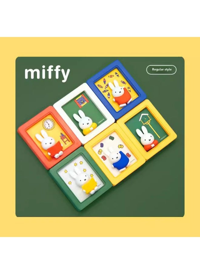 Generic - Genuine Miffy Photo Frame Bracket Series Blind Box Trendy Play Hand-held Peripheral Desktop Ornaments-Color:Miffy Tulip Series Blind Box [please Take 6 Pieces Of The End Box] - Image 1