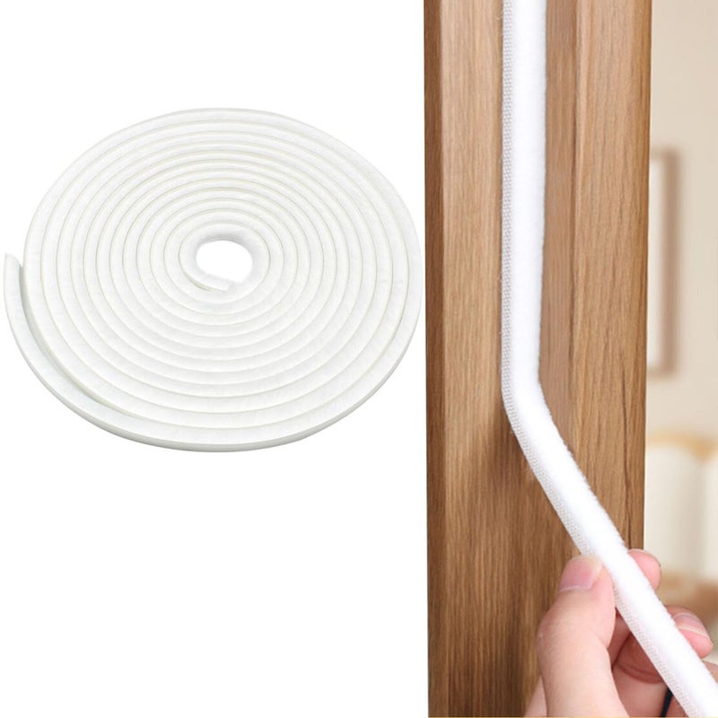 CHENYA Weather Stripping Door Window Seal Strip 33 Ft, Selfadhesive Strong Adhesion, soundproofing, Draft Blocker, Dustproof, Suitable for Doors and Windows Cabinet Doors, 0.2 Inch Thick, White - Image 1