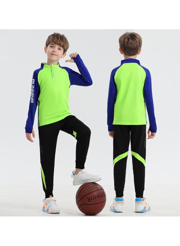 KUYING Children's Basketball Training Suit With Long Sleeves  - Image 1