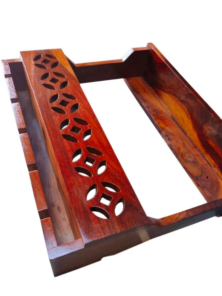 IThree solid sheesham wood Wine RackWine Glass Holder Wall Mini barDesigner barbar cabinets for Home Wall Hanging Desgin bar Wall Mounted bar ShelfMini bar for Home - Image 4