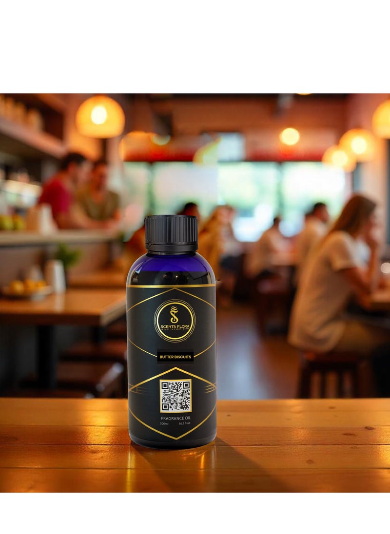 Scenta Flora Butter Biscuits Fragrance Oil for Scent Diffusers Aromatherapy 500ml | IFRA Certified | Blend of Almond, Biscuit, and Vanilla | Ideal for Coffee Shops and Restaurants  - Image 4