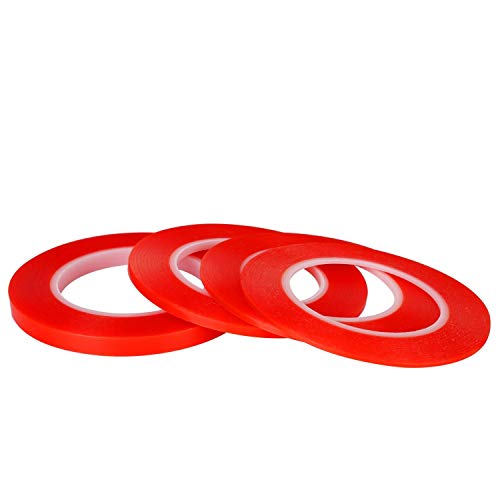 Kaisiking 2mm / 3mm / 5mm / 10mm x 25M Clear Heat Resistant Double Sided Tape Strong Adhesive Tape for Cell Phone, iPhone iPad, iMac, Electronic LCD Touch Screen Repair - Image 1