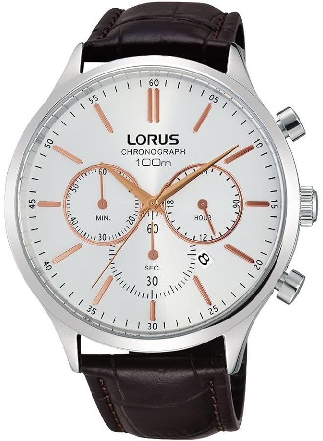 لوراس ساعة رياضية أنالوج للرجال من الجلد Rt387Ex9