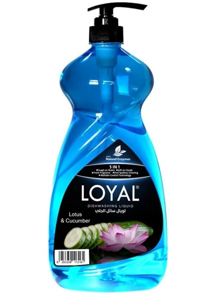 loyal Loyal 5 in 1 Dishwashing Liquid - Lotus & Cucumber 1.5L (Blue) 