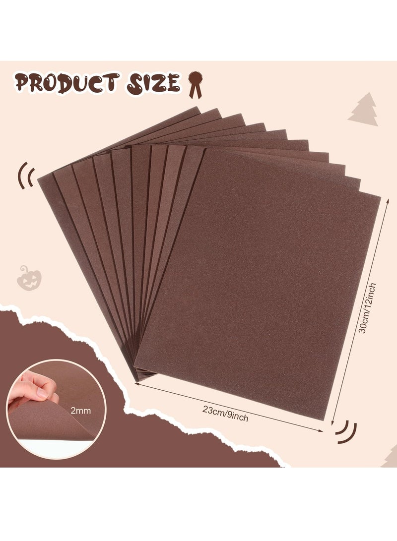 Captaintech 50 Pcs Brown EVA Foam Sheets 9 x 12 Inch 2mm Craft Paper for DIY Art Projects Office Supplies - Image 2