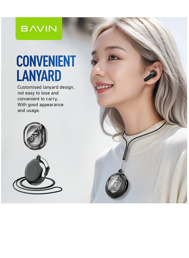 BAVIN BA66 HiFi TWS Earphone Wireless Bluetooth 5.3 Headphones Stereo Audio Sounds W/ Built-In Microphone - Image 2