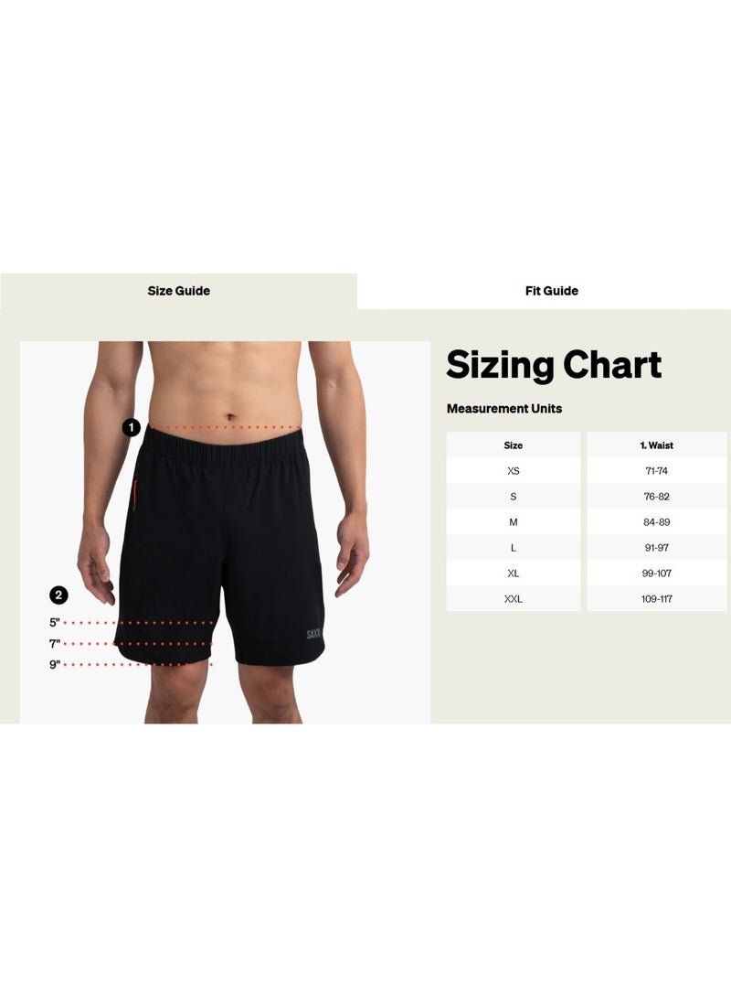 SAXX Underwear Co. سروال SAXX Gainmaker 2N1 – سروال رياضي عادي بطول 9 بوصات للرجال مع دعم الجيب المدمج – 2 في 1 للتمارين الرياضية، الرياضة، وصالة الألعاب الرياضية - Image 4