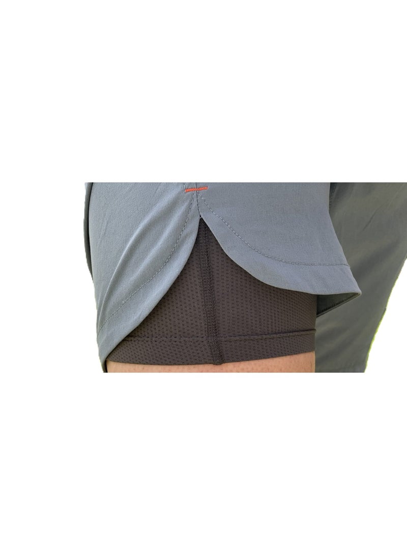 SAXX Underwear Co. سروال SAXX Gainmaker 2N1 – سروال رياضي عادي بطول 9 بوصات للرجال مع دعم الجيب المدمج – 2 في 1 للتمارين الرياضية، الرياضة، وصالة الألعاب الرياضية - Image 5