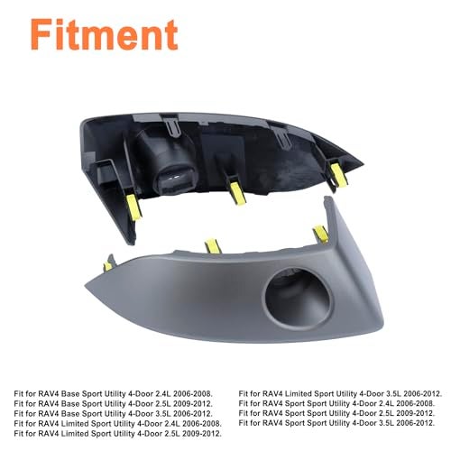 YOUYIEN Central Dashboard Cover Strip Trim(1 Pair).Fit for Toyota RAV4 Base Limited EV Sport 2006-2012 Select Models.Center Instrument Cluster Panel Trim .Replaces Part # 55413-42070-B0 55412-42060-B0. - Image 3