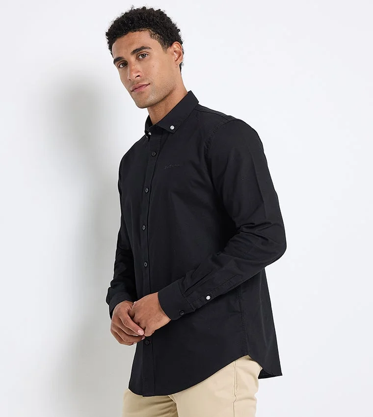 بين شيرمان Ben Sherman Men's Long Sleeve Solid Shirts