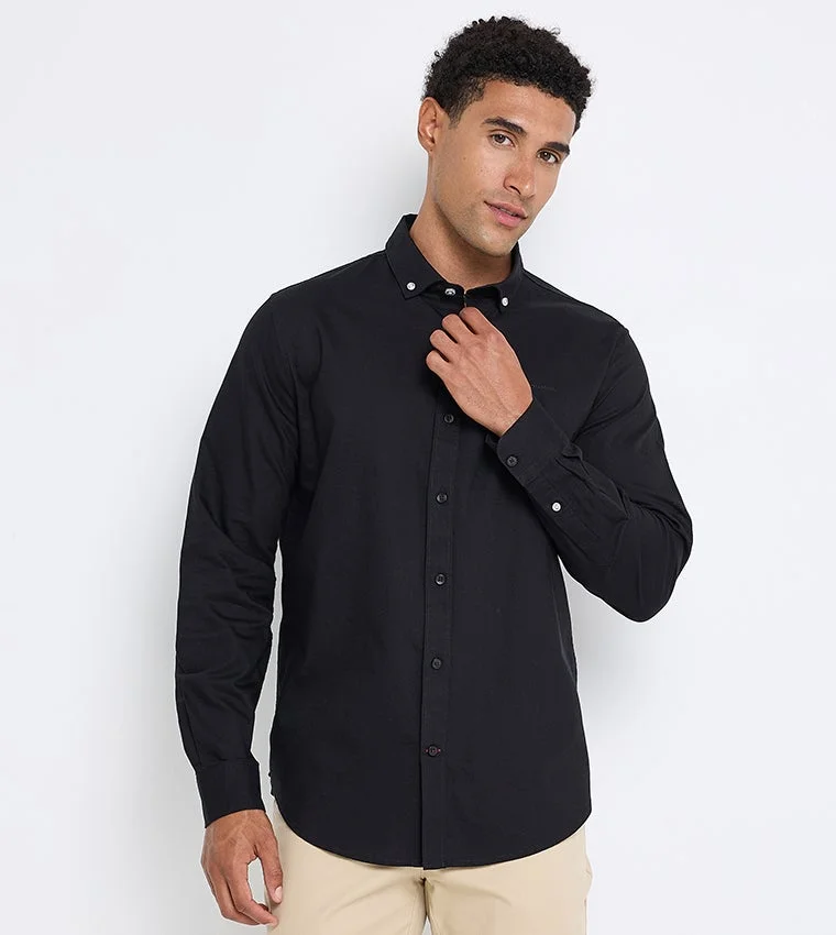 بين شيرمان Ben Sherman Men's Long Sleeve Solid Shirts