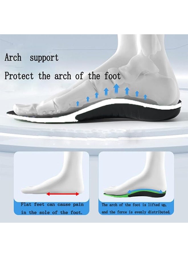 Happy D Heavy-duty orthopedic insoles for flat feet, breathable and comfortable flat foot insoles, arch support to relieve foot pain (Size M, can be trimmed for men's shoes 10.5-11.5 / women's shoes 12-13) - Image 3